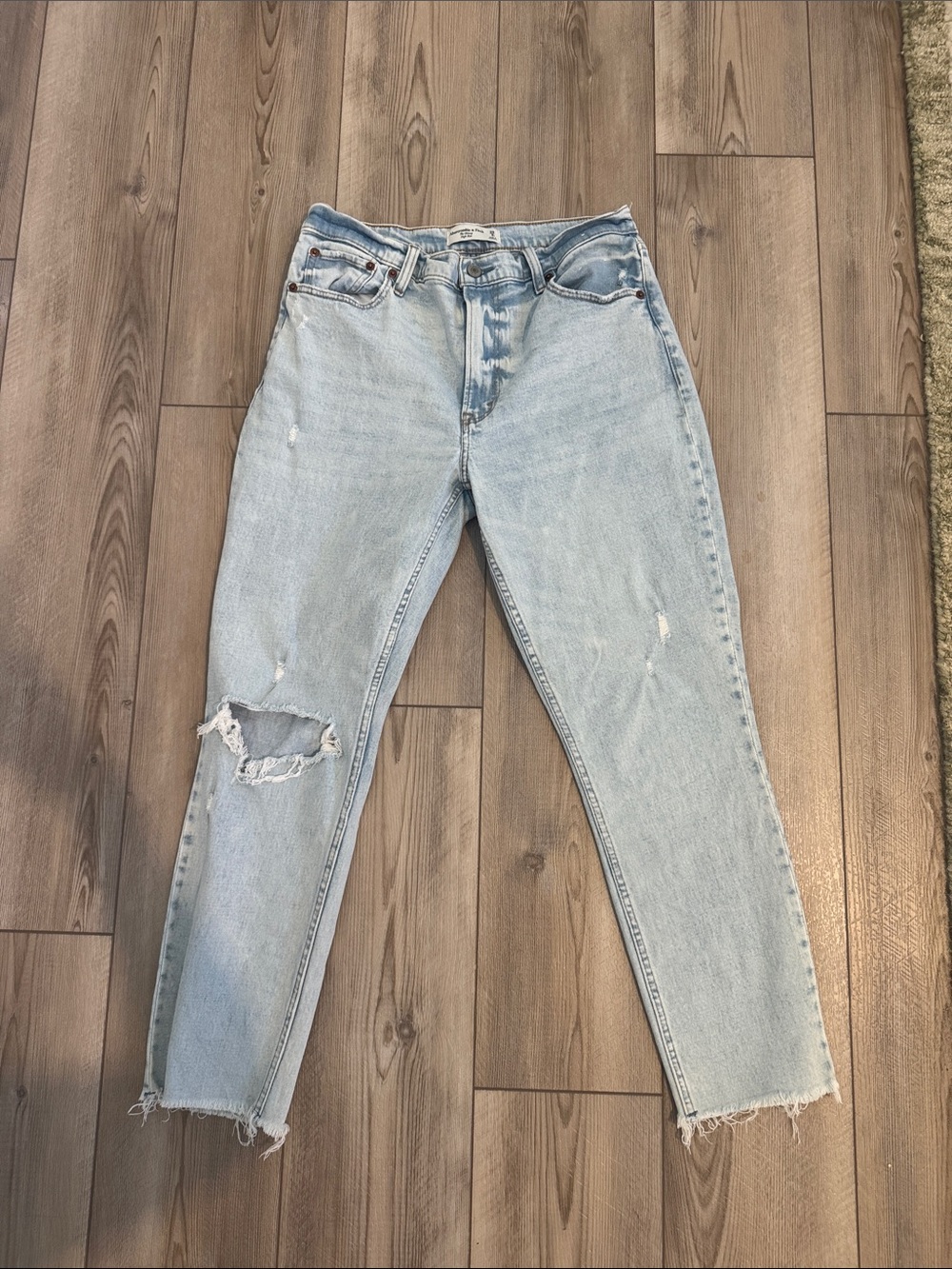 Abercrombie & Fitch Light Blue Skinny Distressed Jeans